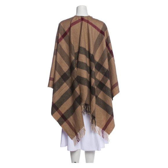 Burberry merino wool poncho cape one size fits all - Picture 8 of 14